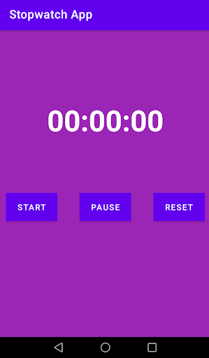 Android application Stopwatch App screenshort