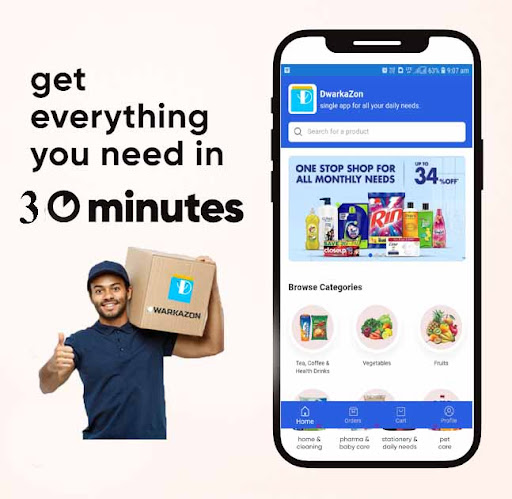 Android application Dwarka Zon: Food Delivery screenshort
