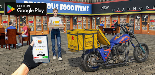 Bike Rider Food Delivery Boy