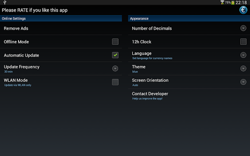 Screenshot of Easy Currency Converter