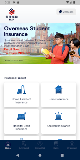 Android application Hong Leong Insurance screenshort