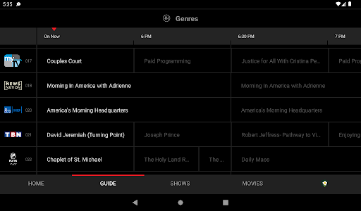 Screenshot of Nex-Tech TV Now