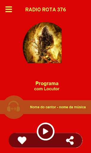Android application Rádio Rota 376 screenshort