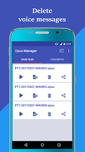 OPUS Voice & Audio Manager Captura de pantalla