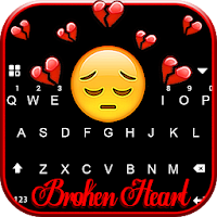 Тема для клавиатуры Broken Heart Emoji