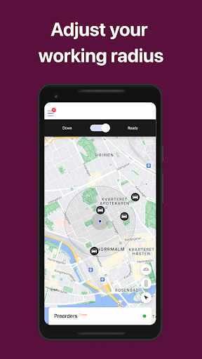 Android application taxi&ixat Driver screenshort