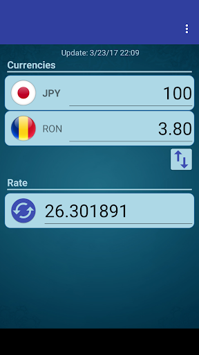 Android application Japan Yen x Romanian Leu screenshort