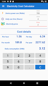 Captura de Pantalla 2 Cálculo costo de electricidad android