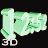 3D Green Digital Clock icon