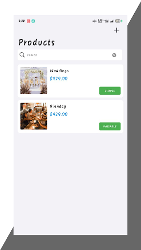 Android application Plus1 Concept Vendor screenshort