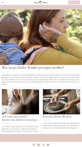 Android application Geborgen Wachsen screenshort
