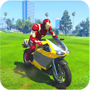 Superheroes Tricky Motorbike Stunt icon