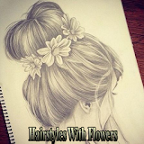 Hair Style with Flower icon