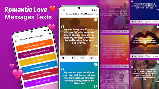 Screenshot of Romantic Love Messages Texts