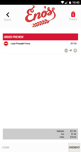 Screenshot of Eno’s Pizza Tavern