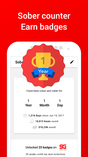 Android application Sober Grid - Social Network screenshort
