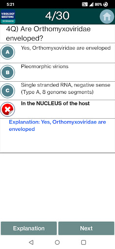 Virology Quiz Screen 3