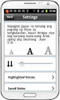 screenshot of Tagalog Bible -Ang Biblia