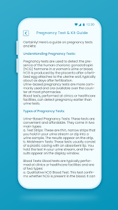 Pregnancy Test & kit Guide