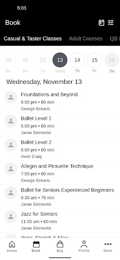 Classes at Queensland Ballet Screenshot 2 - AppWisp.com