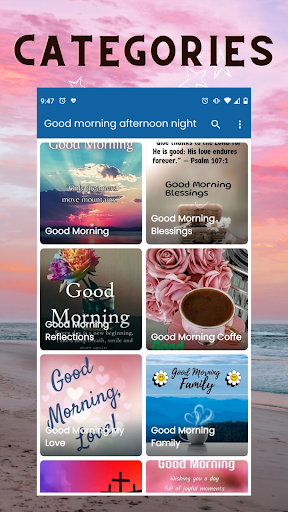Android application Good Morning Afternoon Night screenshort