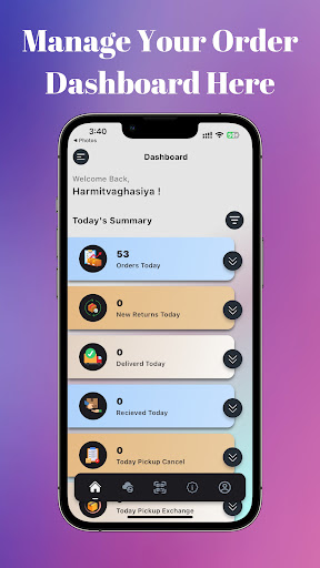 Android application BuissMaster OMS screenshort