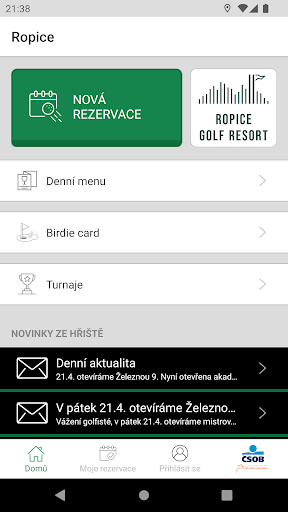 Android application Ropice Golf Resort screenshort