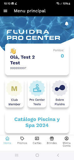 Android application Fluidra Member PT screenshort