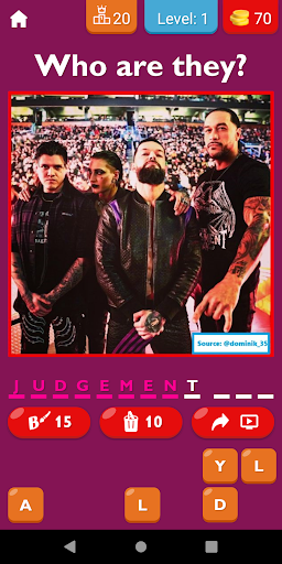 Android application Guess The WWE Teams screenshort