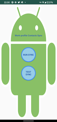 Android application WorkProfile contact sync screenshort