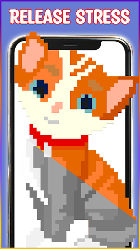 Cats Pixel Art Coloring Book Screen 3