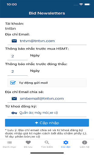 Bid Newsletters - Tra cứu đấu