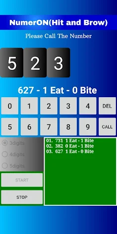 Hit&Brow(NumerON) - Screenshot 1