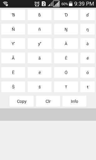 Android application SenLangEdit - Virtual Keyboard screenshort