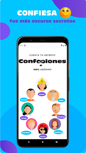 Android application Confesiones screenshort