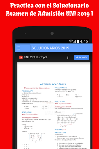 🎯Solucionario Examen Admisión Screenshot 2 - AppWisp.com