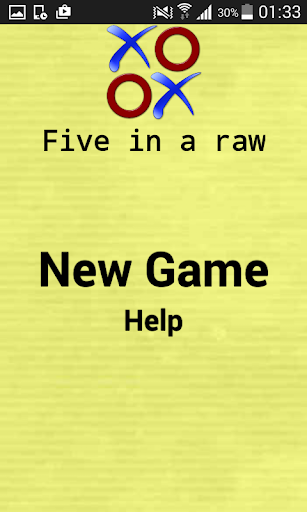 Android application Five in a row screenshort