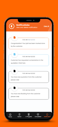 LinkMoto Service Provider Screen 2