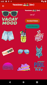Screenshot 3 Stickers de Vacaciones android