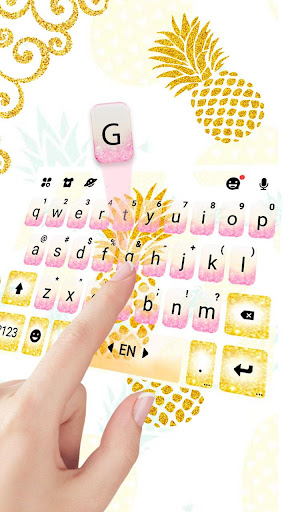 Golden Pineapple Keyboard Them Screen 2