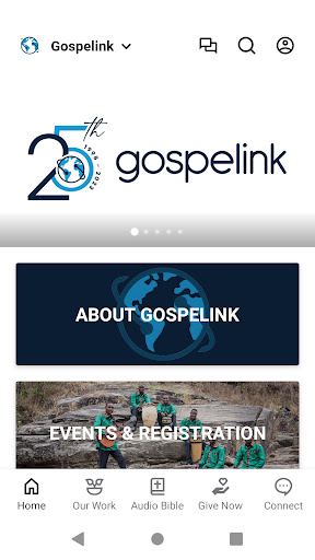 Android application Gospelink screenshort
