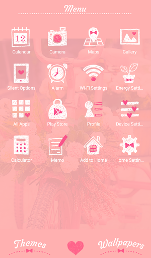 Flower Bicycle Theme +HOME Screen 2