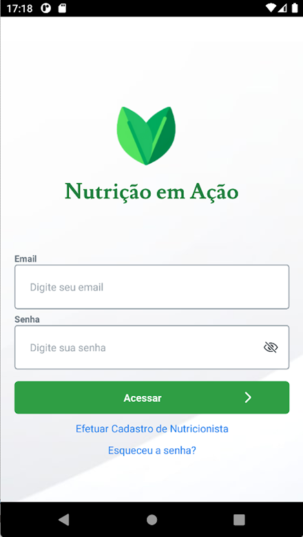 Nutrição em Ação Screen 1