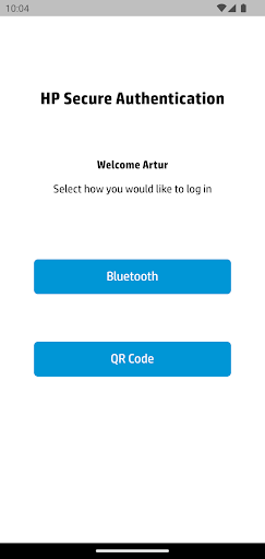 HP Secure Authentication Screen 2