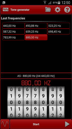 Screenshot of s.mart PLUS Tone Generator