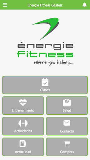 Android application Energie Fitness Gasteiz screenshort