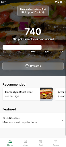Android application Mashup Market and Deli screenshort