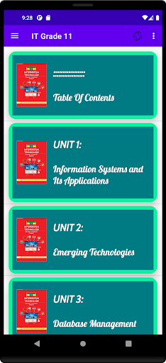 Android application IT Grade 11 Textbook screenshort