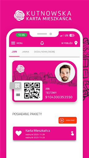 Android application Kutnowska Karta Mieszkańca screenshort
