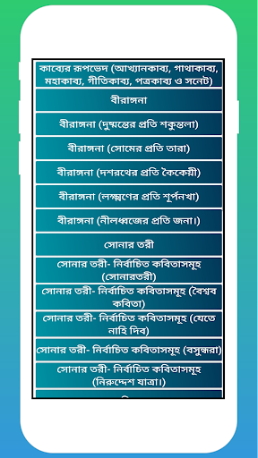 Android application বাংলা অনার্স (পঞ্চম পত্র) screenshort